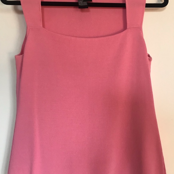 J.A.C. 2 Piece Sweater Set, pink, button cardigan, square neck sleeveless shell - Picture 4 of 13